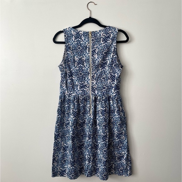 Milly Women’s Geometric Fit & Flare Sleeveless Dress - Picture 3 of 3